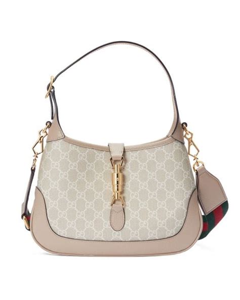 Gucci Jackie small shoulder bag in white canvas 